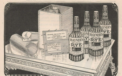 Hayner's Rye Whiskey Mail Order Box Table Dayton OH  1899 Antique Print Ad