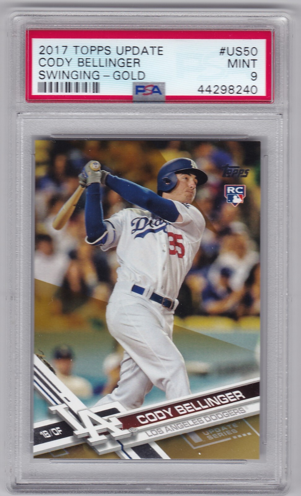 2017 Topps Update Gold #US50 Cody Bellinger RC Rookie Card PSA 9 Mint /2017 G19
