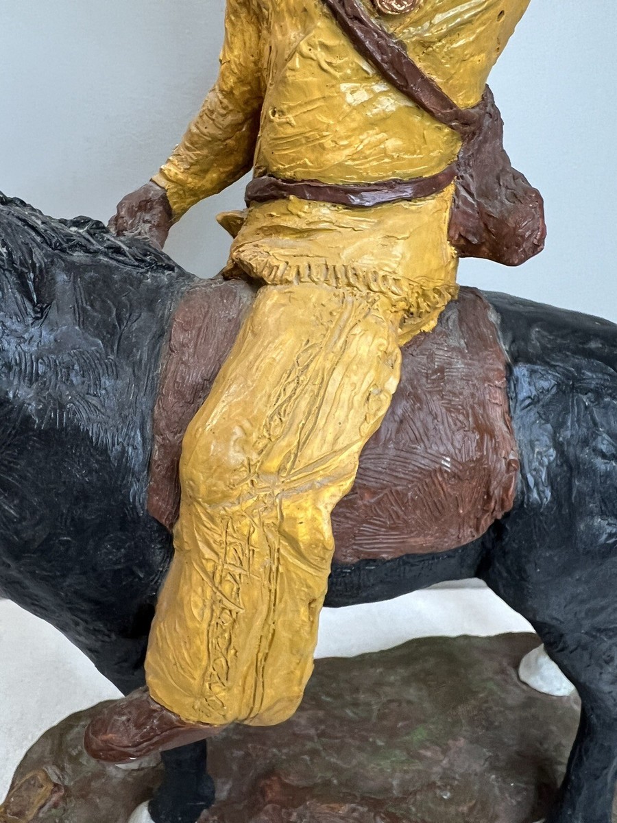 M●希少 1995　Daniel Monfort　CRAZY HORSE　彫刻 Daniel Monfort 1976 Western Sculpture Sioux Indian Chief on