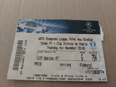 Ticket football Champions League 2014 Malmö FF Club ...