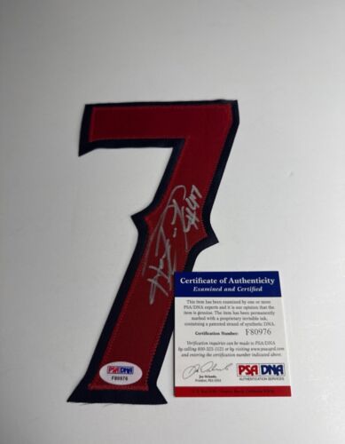 Howie Kendrick Signed Red Jersey Number Only #7 PSA F80976 - Picture 2 of 2