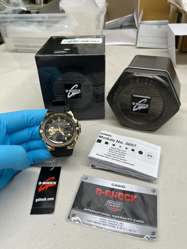 NEW Casio G-Shock G-STEEL Gold Ion-Plated Bluetooth Mens Watch GSTB400GB-1A9
