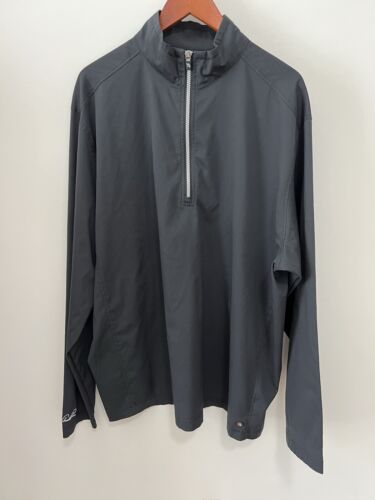 Arnold Palmer 1/4 Zip Pullover Windbreaker Men’s Size XXL Black Golf Sports