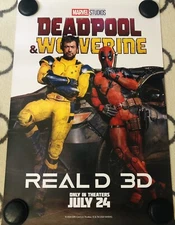 DEADPOOL & WOLVERINE Original DS Double Sided 27x40 Movie Poster Real 3D Version