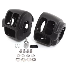 Black Handlebar Switch Housing Cover For Harley Softail Dyna Sportster Touring