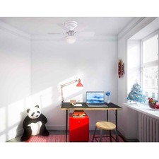Petite 30 in. LED White Ceiling Fan with Ligh...