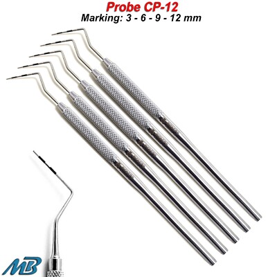 Periodontal CP 12 Probe Pocket Depth Measure Gingival Cleaning Screening Dental
