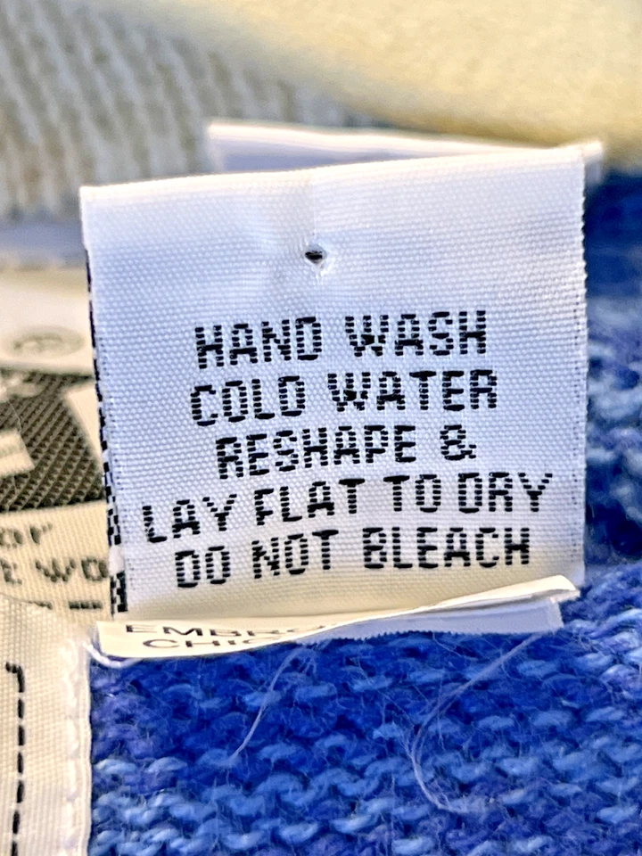 Conjunto doble cárdigan plumero suéter punto cuentos azul mujer extra pequeño casa de campo Foto 4 de 4