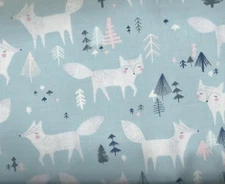 Silver Fox woodlands ice blue Dear Stella fabric