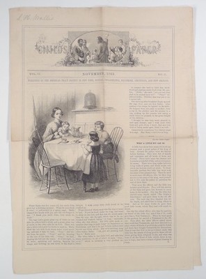 1863 Nov THE CHILD'S PAPER American Tract Society DIDACTIC CHRISTIAN MAGAZINE