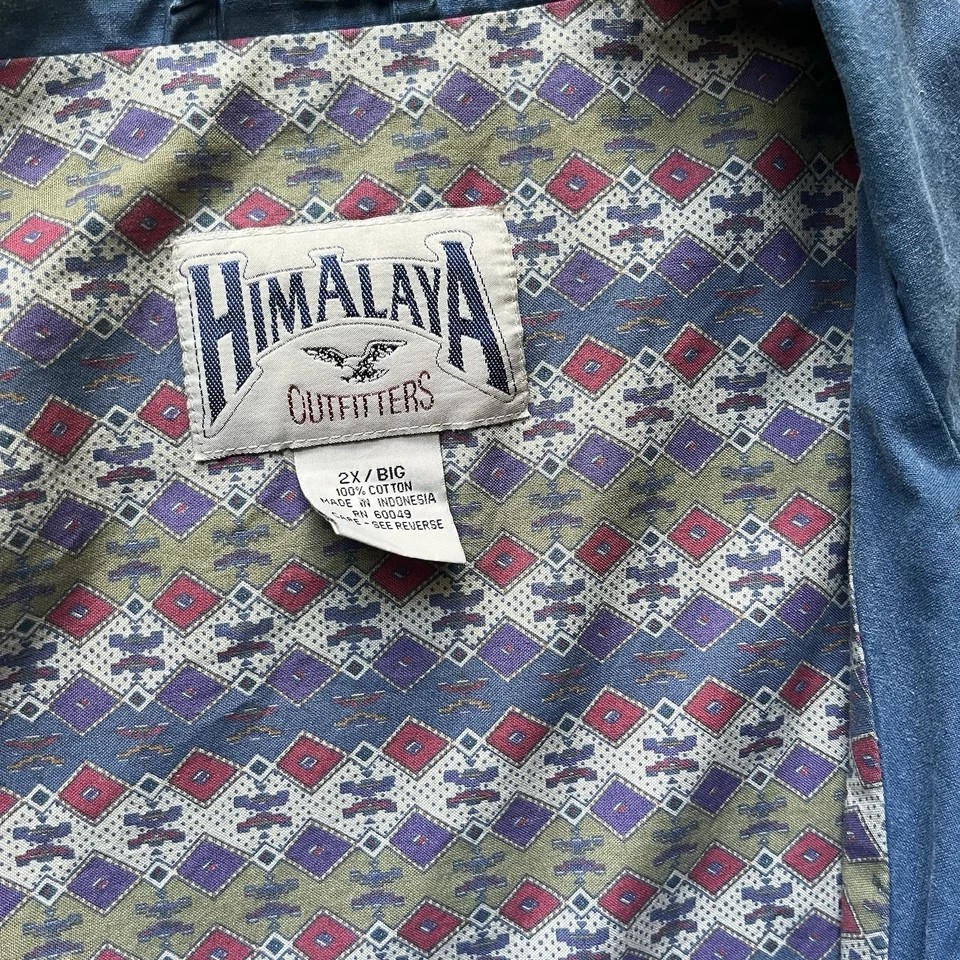 Винтажная выцветшая куртка Himalaya Outfitters с ацтекским принтом размер XXL - Изображение 2 из 4