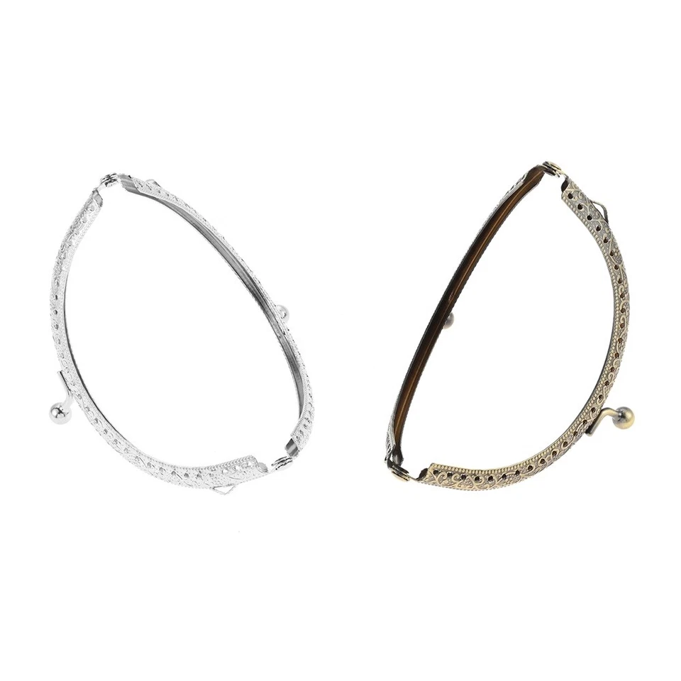 5Pcs Bag Kiss Clasp Retro Metal Purse Frame Arch Shape Coin Bag Clasp 4.13x2.95" - Image 4 of 4