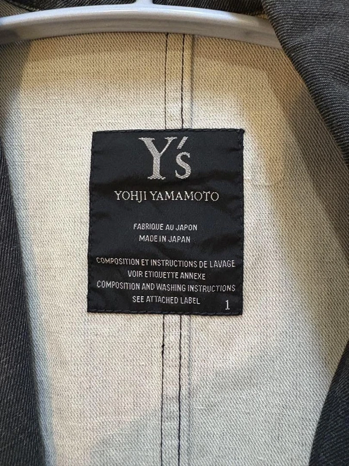 CHAQUETA VAQUERA LARGA GRIS OSCURO USADA Y'S YOHJI YAMAMOTO BUENA Foto 3 de 4
