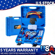 Ac Manifold Gauge Set 3 Ways Fit For R410a R404r134a R22 Refrigeration Charging