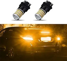 2Pcs 3157 LED Bulbs, 3056 3156 3057 4157 LED Replacement B Color: Amber Yellow