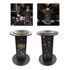 Présentoir à colliers en bois et étagère en cristal pour collection de