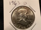 1963-D Franklin Half Dollar 50C Denver Circulated 90% Silver US Coin