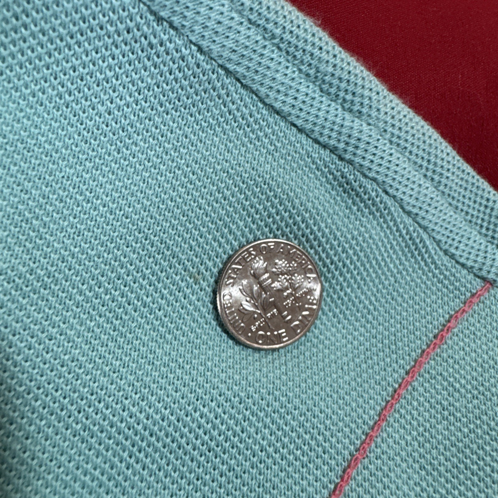 VTG Lacoste Polo Shirt Mens 5/L Blue Argyle Made in France Devanlay Piqué Knit thumbnail 6