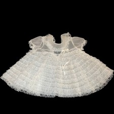 Vintage 1950s Sheer Christening Baptism Gown
