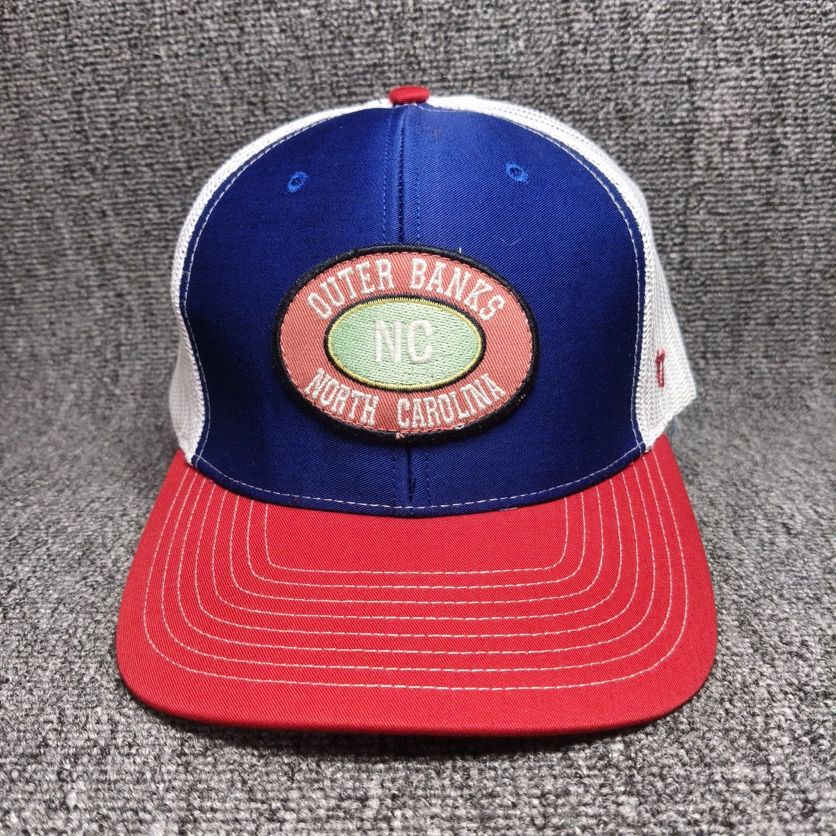 '47 Brand Outer Banks NC North Carolina Trucker Hat Snapback Cap Blue White Red