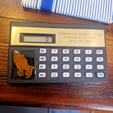 Pocket Calculator with Case, Works! Vintage Advertising 80081355