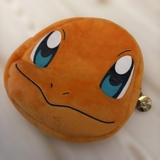 Pokemon Charmander Face Pouch Coin Case Key Holder Kids Plush