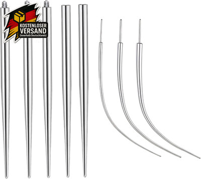 8 Stück Piercing Einführhilfe, Piercing Taper Gebogen, 3 Verschiedene Modelle Un