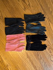 vintage ladies dress gloves lot 4