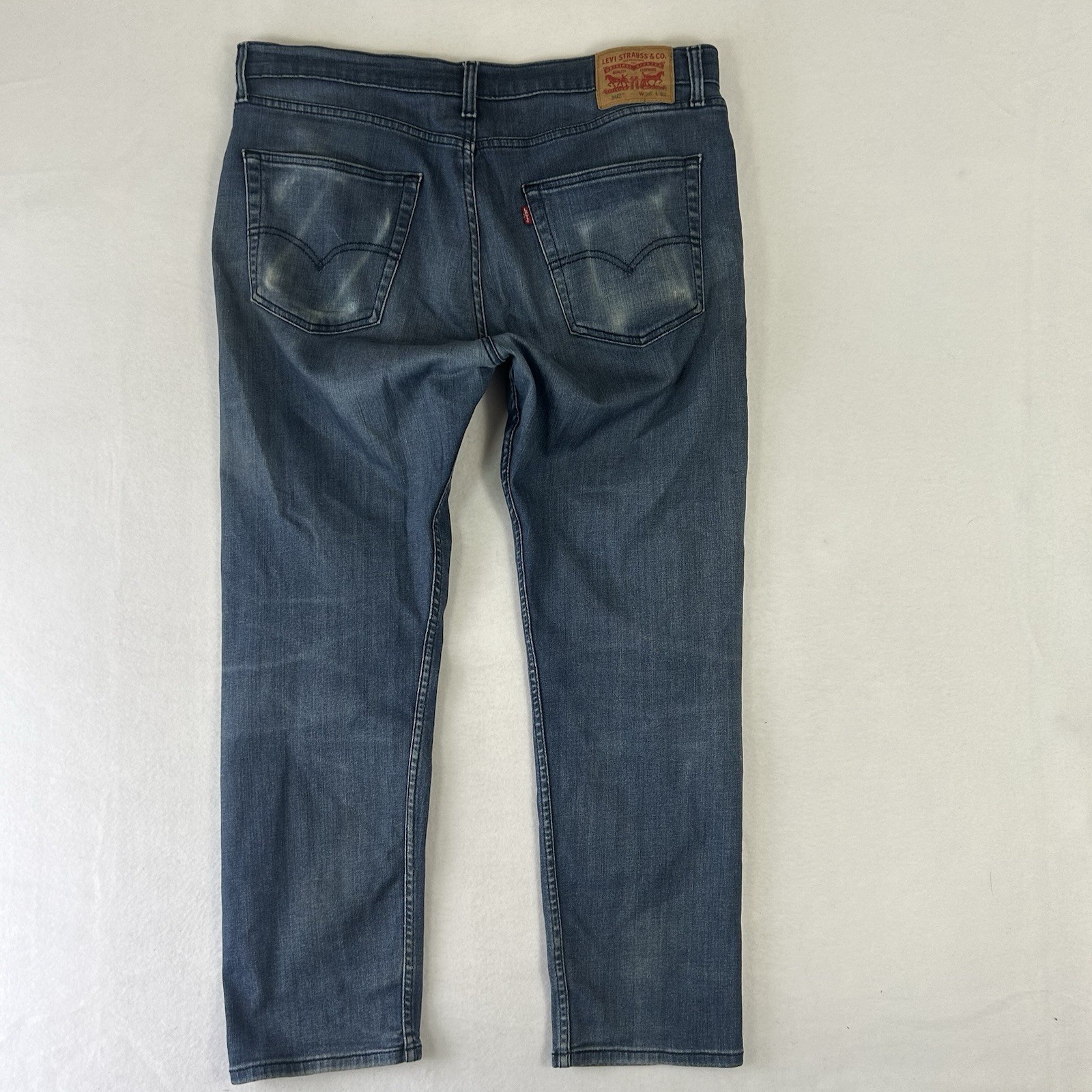 Levi’s Mens 36x32 502 Jeans Blue Taper Fit Leg Stretch Denim Pants
