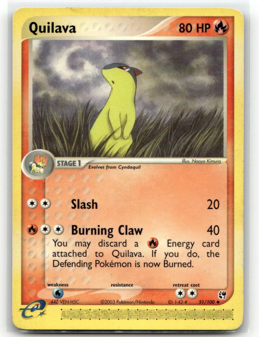 Quilava 51/100 Uncommon EX Sandstorm Pokemon EN MP