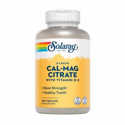 Cal-Mag Citrate 180 Caps 400 IU by Solaray