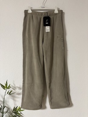 Uniqlo x needles pants jogger fleece hose M neu beige creme 