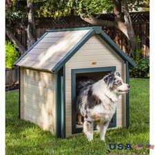 ECOFLEX Dog House Elevated Weatherproof Easy Clean Large Canine Shelter New