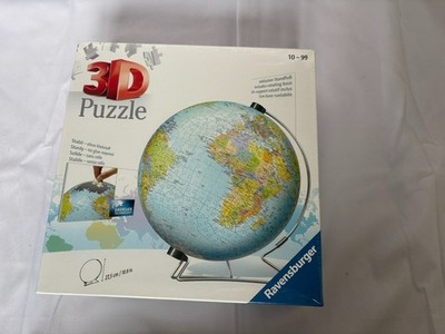 Ravensburger World Globe 3D Puzzle 550 Easyclick Pieces & Rotating Base SEALED
