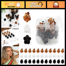 48Pcs Mini Flower Hair Clips for Women Girls - Strong Grip Claw Clips, Cute Ha