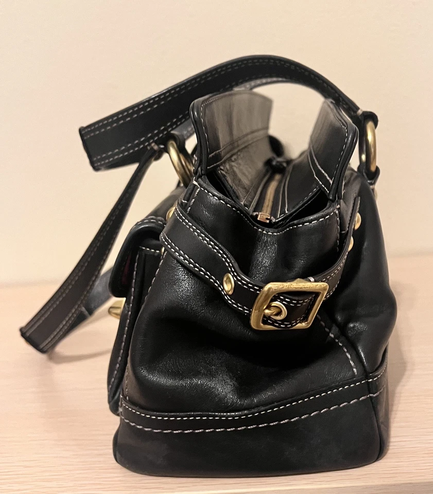 Bolso de mano Coach Mandy Courier Legacy de cuero F13130 Foto 3 de 4