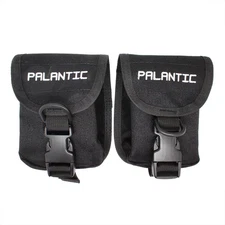 1 Pair Palantic Scuba Diving Drop-Bottom Trim BCD Weight Pocket with QR Buckles