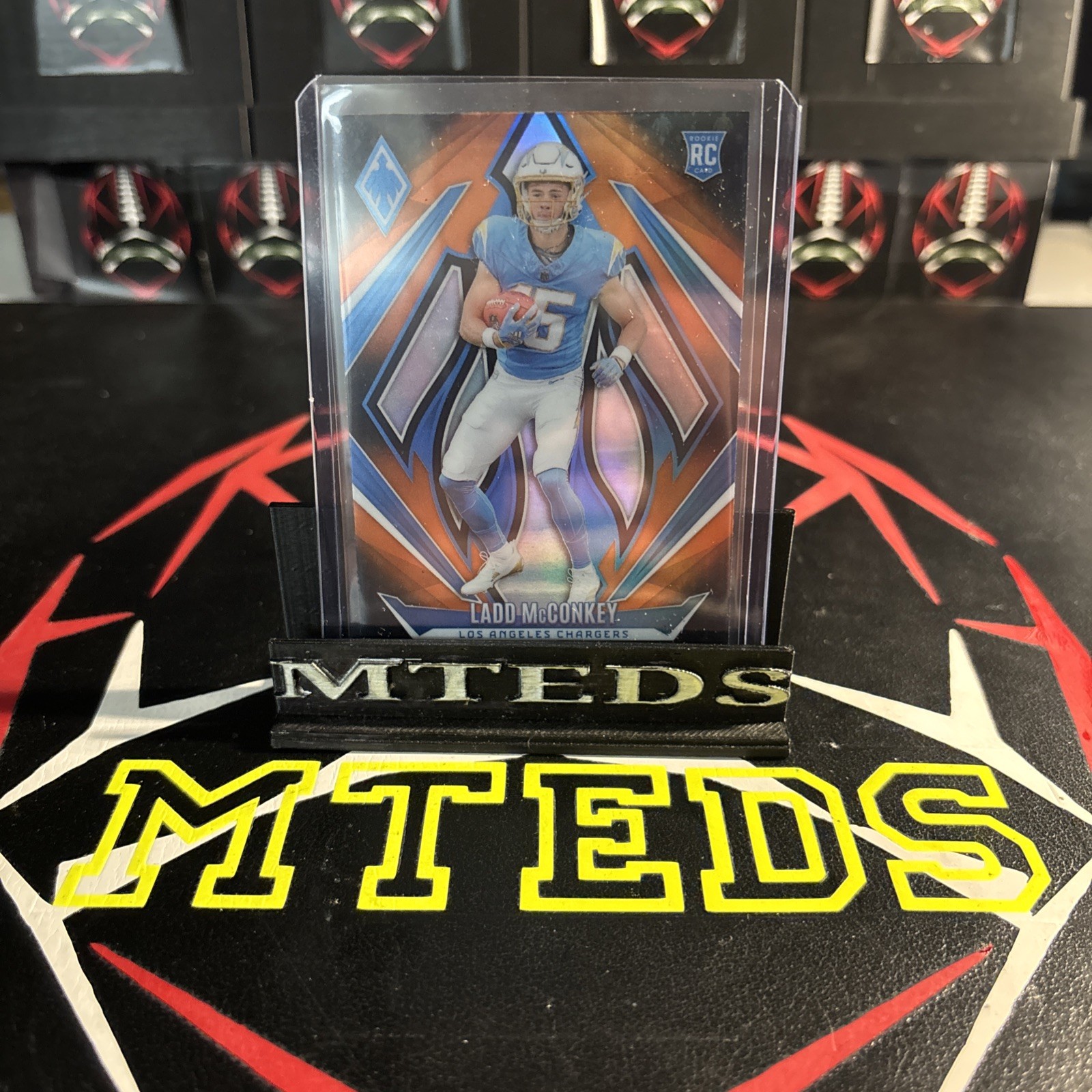Ladd McConkey 2024 Panini Phoenix - Rookies #216 Orange Prizm Rookie