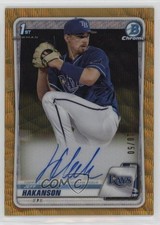 2020 Bowman Draft Chrome Picks Gold Wave Refractor 10/50 Jeff Hakanson Auto 3hd