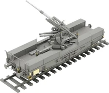 Border Model 1/35 German 88mm Flak 36 with SSys Flat Car Plastic Model BT044