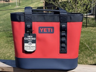 YETI Camino Carryall 35 2.0 Tote Bag Rescue Red Navy White NEW RELEASE! | eBay YETI Camino Carryall 35 2.0 Tote Bag Rescue Red Navy White NEW RELEASE! | eBay