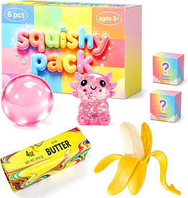 Squishy Box, 6-Pack Squishy Fidget Toys and Squeeze Toys for Kids | Lightly Scen