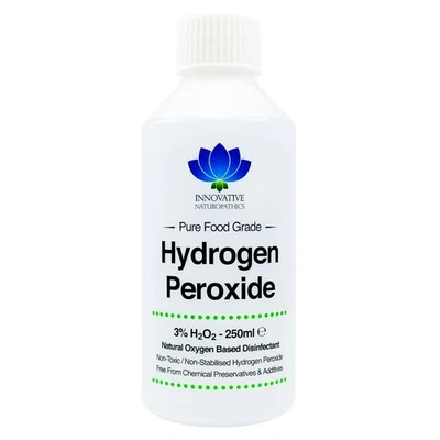 INNOVATIVE NATUROPATHICS 3% Food Grade Hydrogen Peroxide with Free Pipette - Pure & Additive Free - 250ml