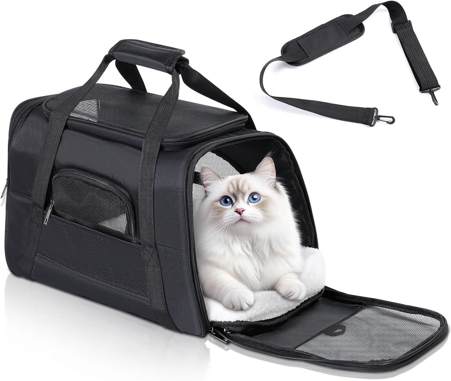 Trasportino Cane Piccolo e Gatto: Borsa da Viaggio Pieghevole Premium