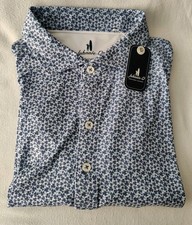 NWT MEDIUM Johnnie O Four Leaf Featherweight Polo MSRP 110