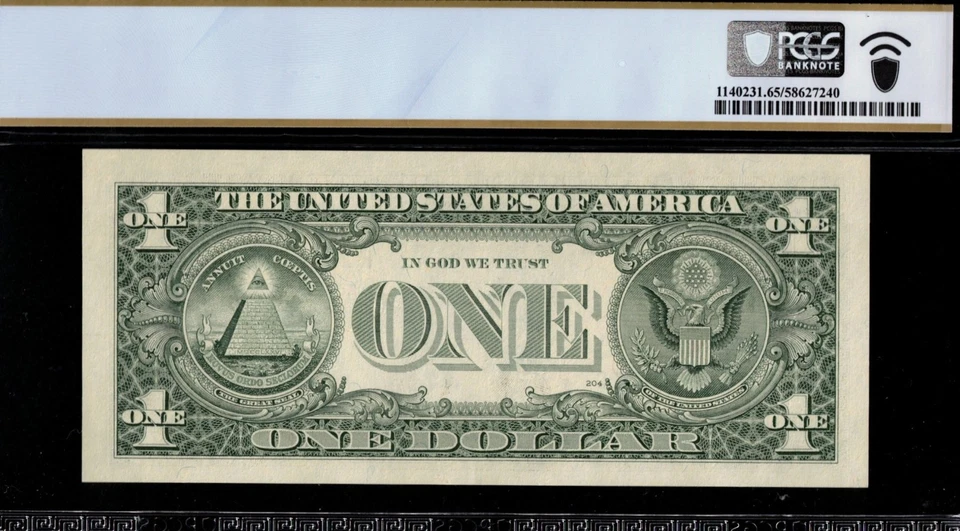 1995 $1 FRN K26262626G P.C.G.S #65PPQ - Image 2 of 3