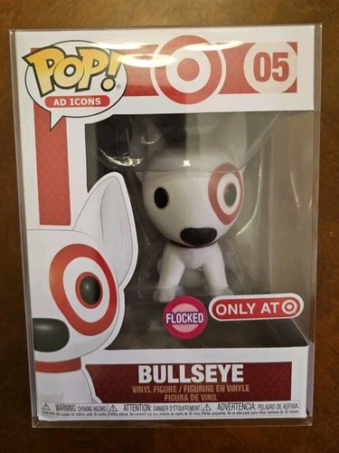 Funko Pop! Ad Icons Bullseye (Flocked) Target (Exclusive) #05 W/Protector!!