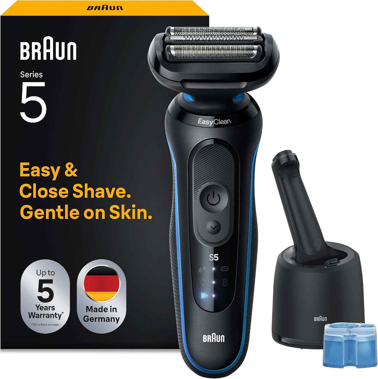 Braun Electric Shaver, Series 5, With SmartCare Center, 52-B7000cc, Blue, One Colour, Men - Image 5