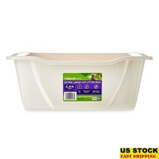 Extra Large Cat Litter Box Easy Clean Non Stick Stain Odor Resistant BPA Free US