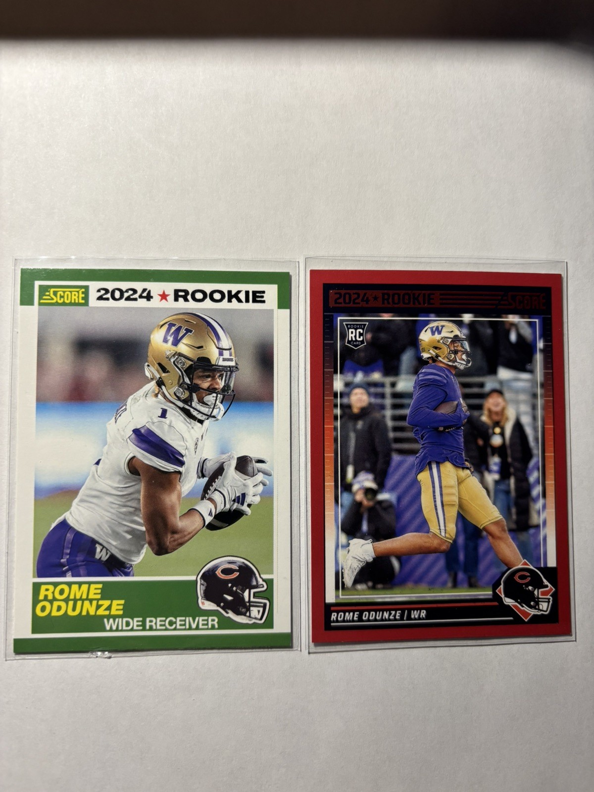 2024 SCORE #6 AND #309 ROME ODUNZE GREEN / RED RC,(BEARS) Nmint